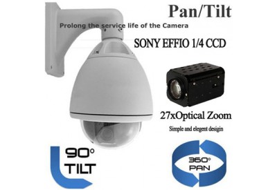 CCTV Sony HAD CCD Zoom optique 27x dôme PTZ caméra extérieure étanche Haute Vitesse